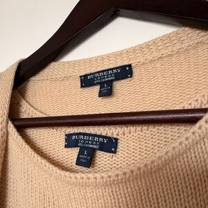 Burberry Beige Cashmere Crewneck Sweater